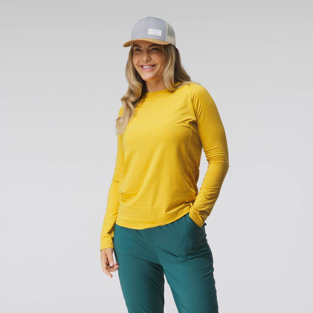 Alternate product image 10115_06_WsSilkweightLSShirt_Maize_FrontCrop_011325