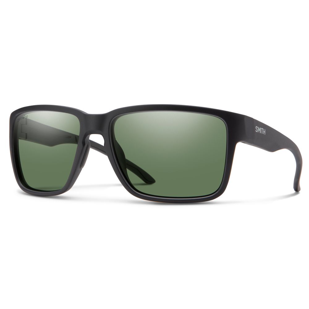 Smith Audible Matte Black Sunglasses w/ ChromaPop Polar Gray Green Lens 
