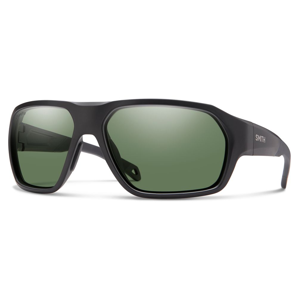 Smith Audible Matte Black Sunglasses w/ ChromaPop Polar Gray Green Lens 