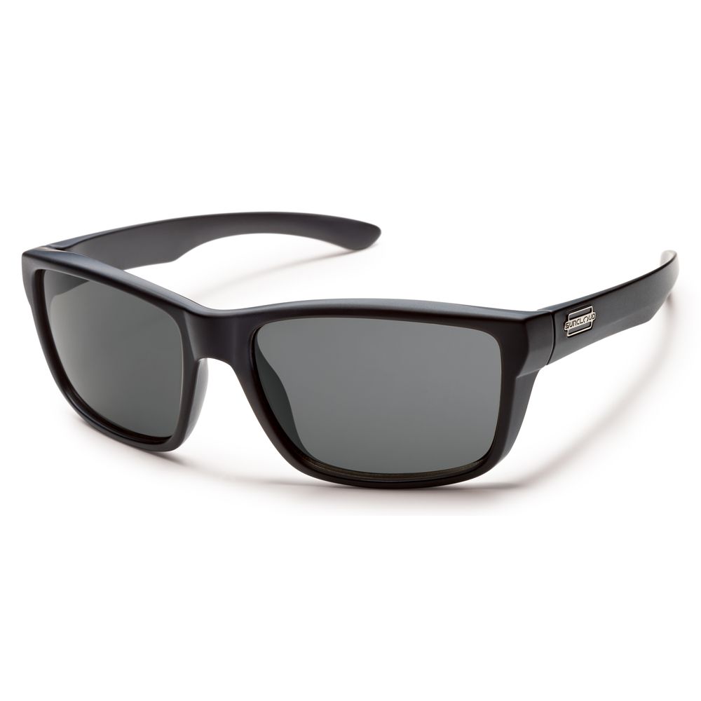 Suncloud Milestone Polarized Sunglasses Matte Black/Gray Medium Fit 