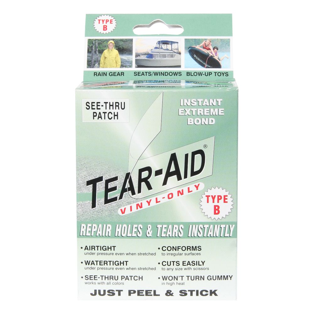TEAR-AID PATCH TAPE 3" x 6" INCLUDES BOTH TYPES! "A" & "B" PATCHES EXTREME BOND 
