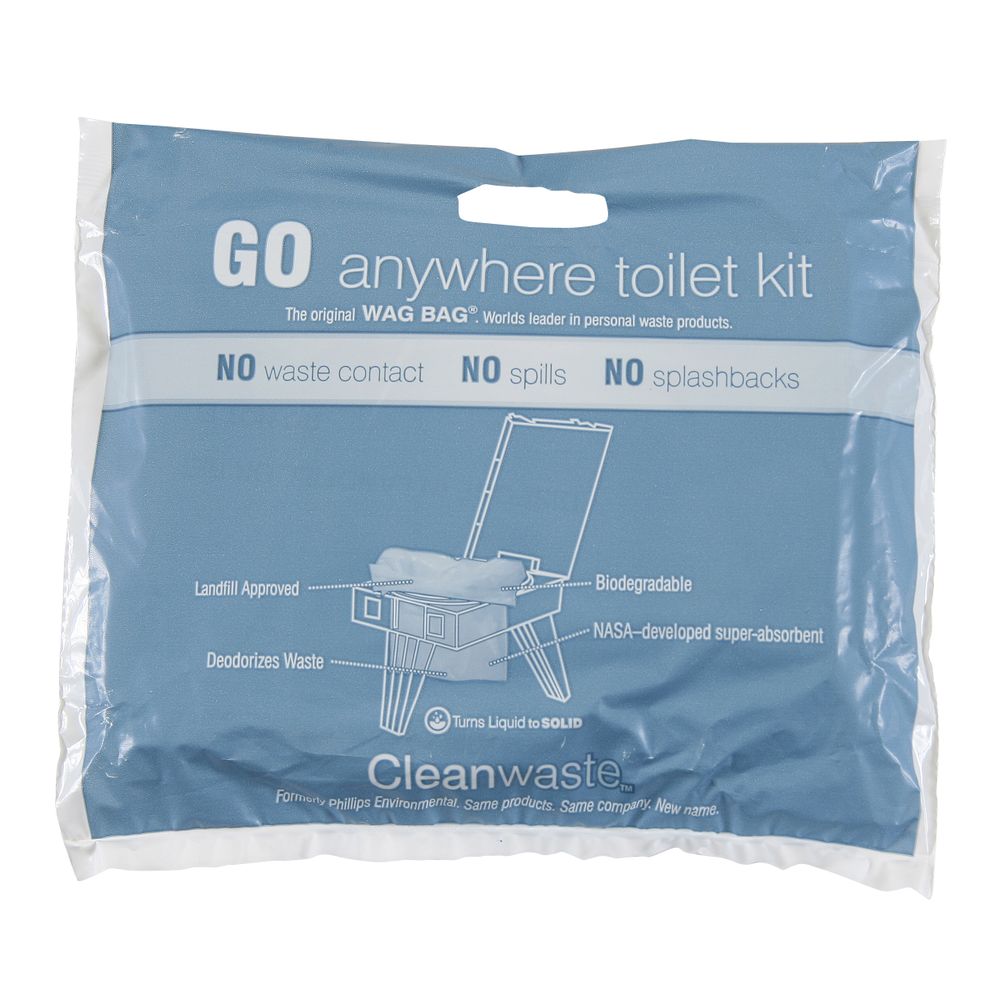 Cleanwaste Go Anywhere Toilet Kit - 12 Pack