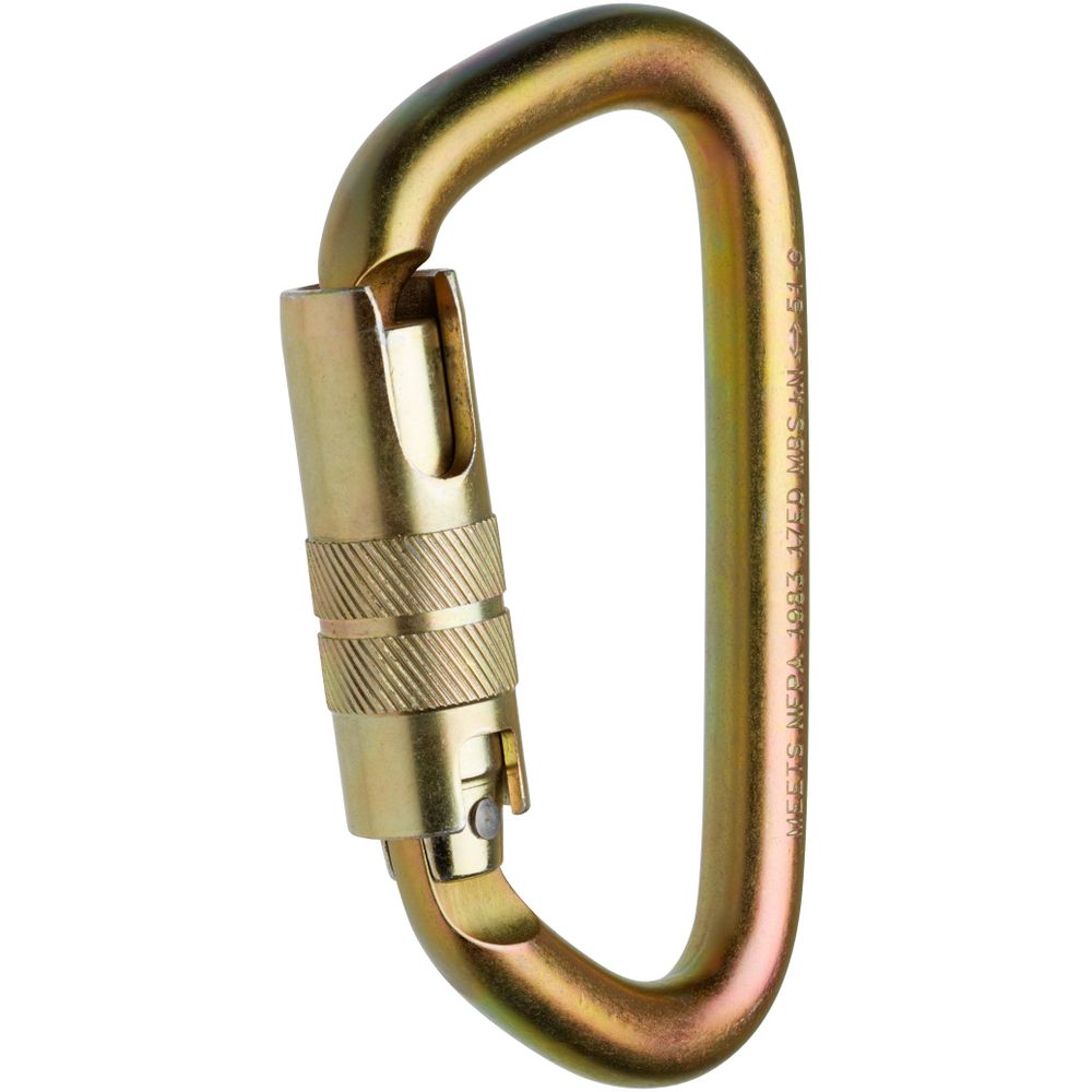 Image for Omega 7/16&quot; Steel Modified D Keylock Quik-Lok Carabiners