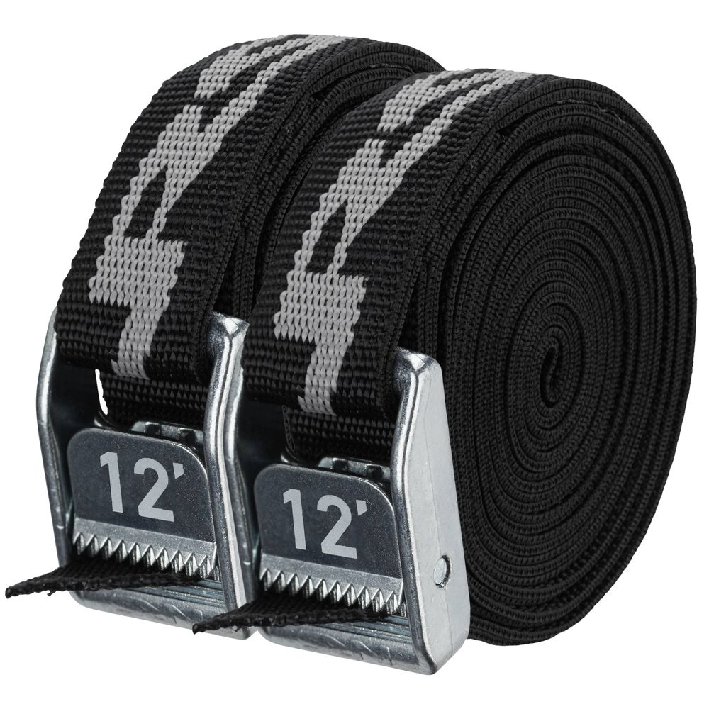 12' 4-pack Iconic Blue NRS 1" HD Tie-Down Straps 